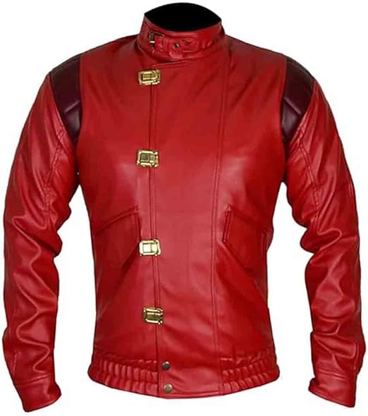 ZENIELLA Akira Shotaro Kaneda Leather Jacket – Unisex Red Biker Cosplay Jacket